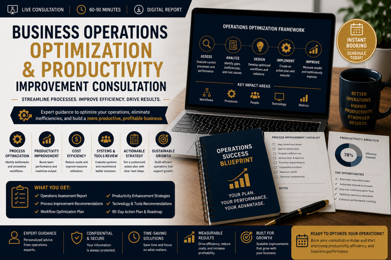 Business Operations Optimization & Productivity Improvement Consultation